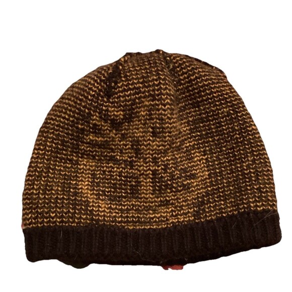 Timberland Ragg Wool Vintage Beanie Skull Cap Winter Stocking Cap Brown OSFA - Picture 4 of 10